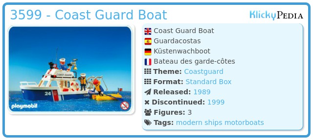 Playmobil 3599 - Coast Guard Boat