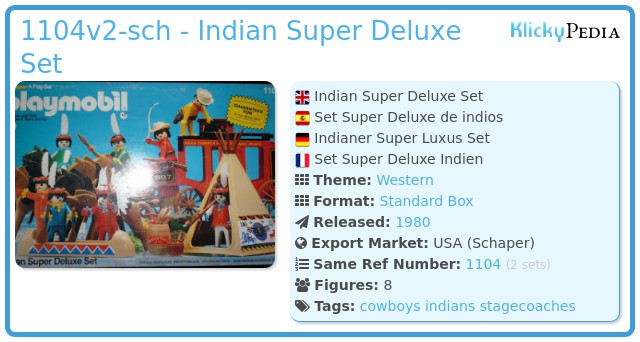 Playmobil 1104v2-sch - Indian Super Deluxe Set