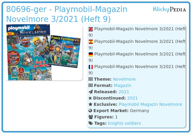 Playmobil 00000-ger - Playmobil-Magazin Novelmore 3/2021 (Heft 9)