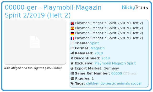 Playmobil 00000-ger - Playmobil-Magazin Spirit 2/2019 (Heft 2)