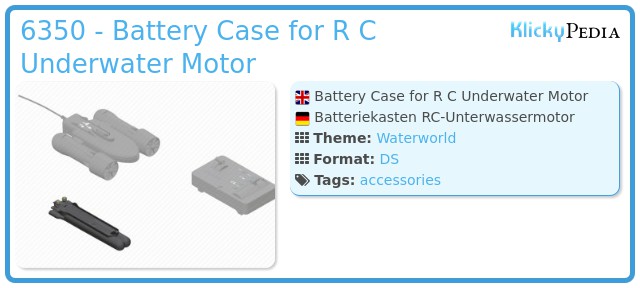 Playmobil 6350 - Battery Case for R C Underwater Motor