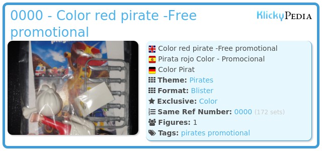 Playmobil 0000 - Color red pirate -Free promotional