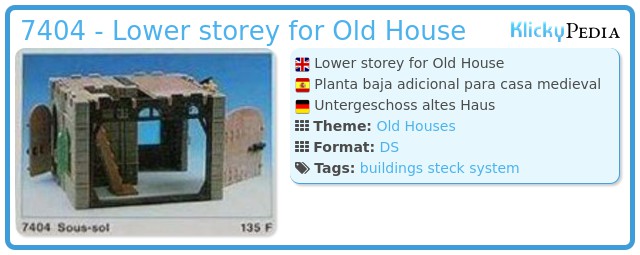 Playmobil 7404 - Lower storey for Old House