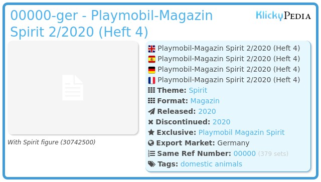 Playmobil 00000-ger - Playmobil-Magazin Spirit 2/2020 (Heft 4)