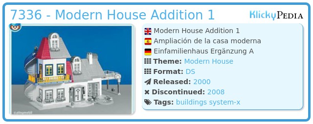 Playmobil 7336 - Modern House Addition 1