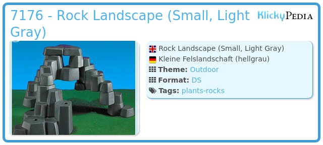 Playmobil 7176 - Rock Landscape (Small, Light Gray)