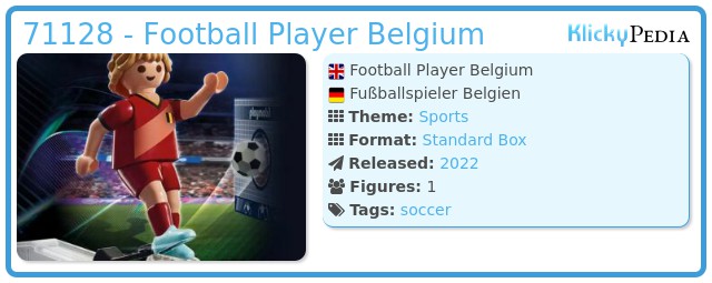 Playmobil 71128 - Football Player Belgium