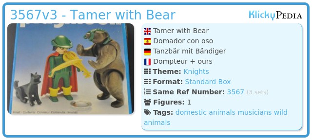 Playmobil 3567v3 - Tamer with Bear