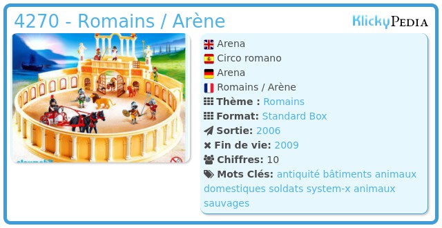 Playmobil 4270 - Romains / Arène
