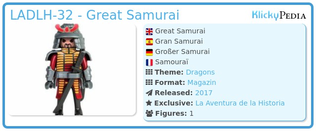 Playmobil LADLH-32 - Great Samurai