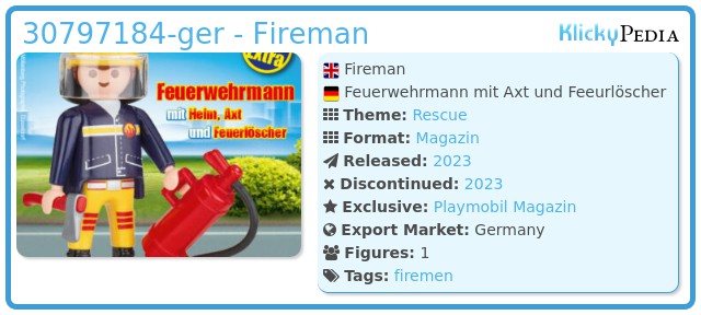 Playmobil 30797184-ger - Fireman