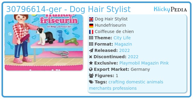 Playmobil 30796614-ger - Dog Hair Stylist
