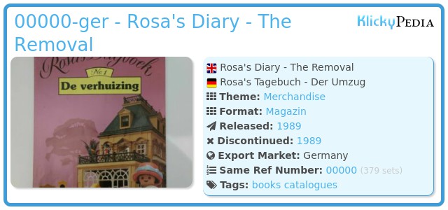 Playmobil 00000-ger - Rosa's Diary - The Removal