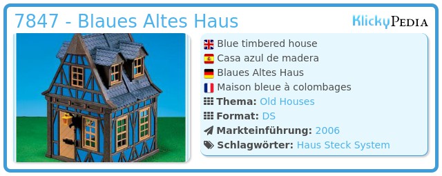 Playmobil 7847 - Blue timbered house