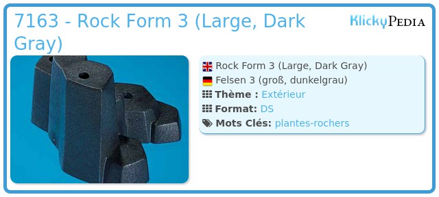 Playmobil 7163 - Rock Form 3 (Large, Dark Gray)