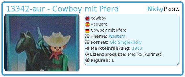 Playmobil 13342-aur - Cowboy mit Pferd