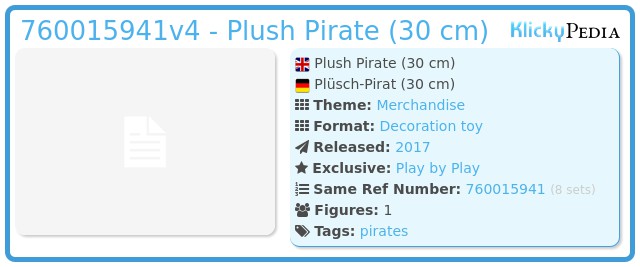 Playmobil 760015941v4 - Plush Pirate (30 cm)