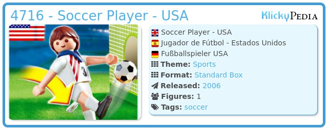 Playmobil 4716 - Soccer Player - USA