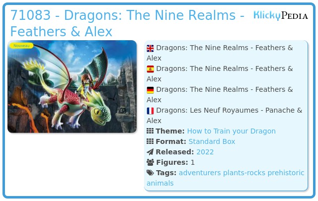 Playmobil 71083 - Dragons: The Nine Realms - Feathers & Alex