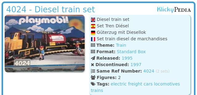 Playmobil 4024 - Diesel train set