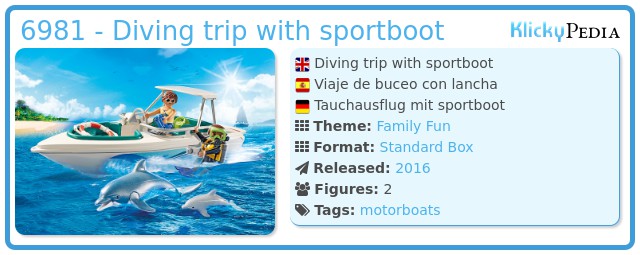 Playmobil 6981 - Diving trip with sportboot