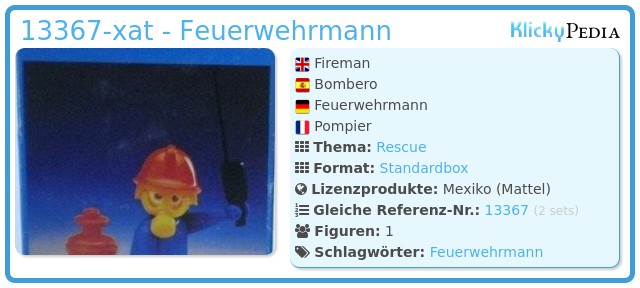 Playmobil 13367-xat - Feuerwehrmann