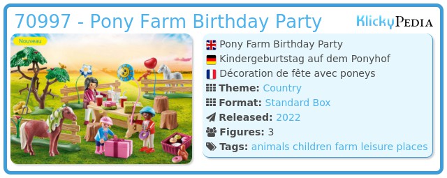 Playmobil 70997 - Pony Farm Birthday Party