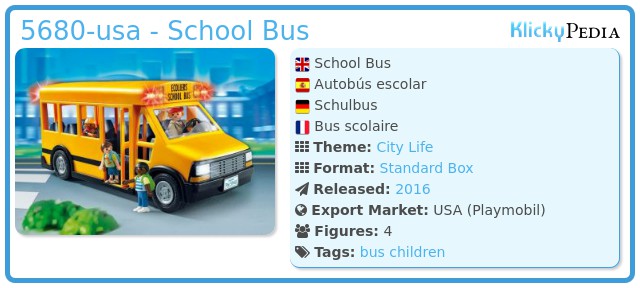 Playmobil 5680 School Bus Vehicle Playset OVP 