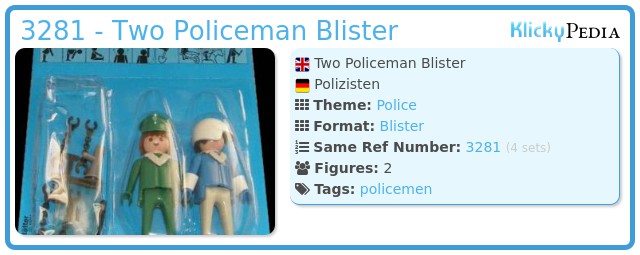 Playmobil 3281 - Two Policeman Blister