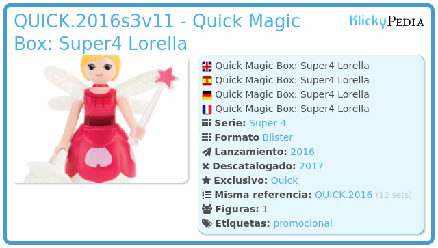 Playmobil QUICK.2016s3v11 - Quick Magic Box: Super4 Lorella