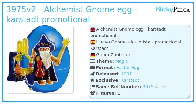Playmobil 3975v2 - Alchemist Gnome egg - karstadt promotional