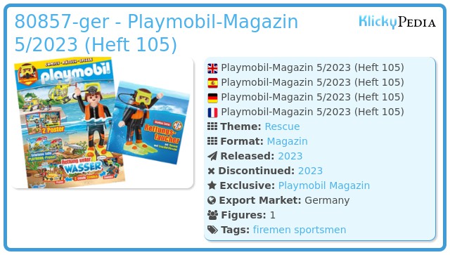 Playmobil 80857-ger - Playmobil-Magazin 5/2023 (Heft 105)