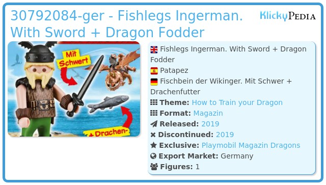 Playmobil 30792084 - Fishlegs Ingerman