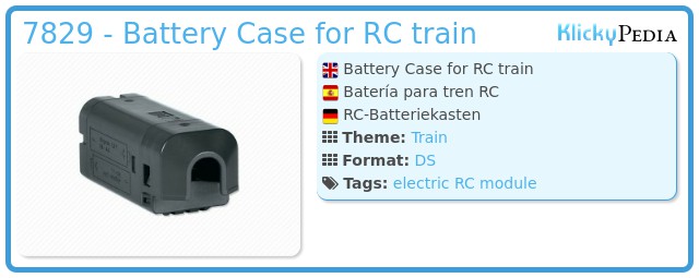 Playmobil 7829 - Battery Case for RC train