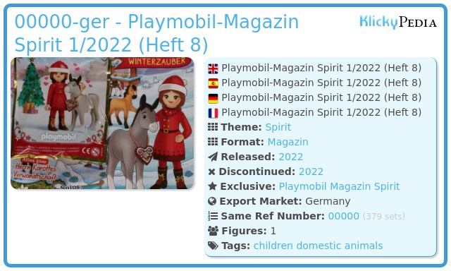 Playmobil 00000-ger - Playmobil-Magazin Spirit 1/2022 (Heft 8)