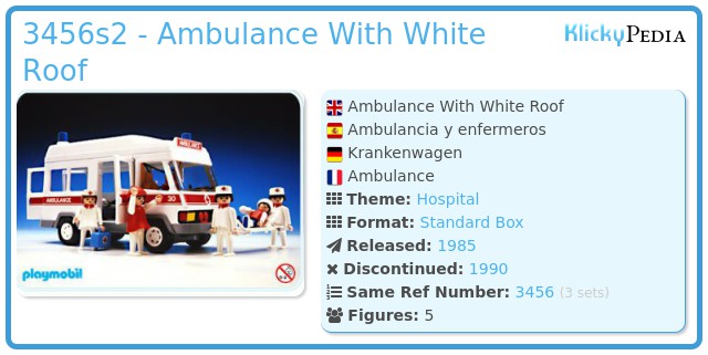Playmobil 3456s2 - Ambulance With White Roof
