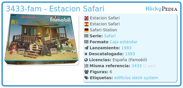Playmobil 3433-fam - Estacion Safari