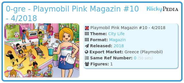 Playmobil 0-gre - Playmobil Pink Magazin #10 - 4/2018