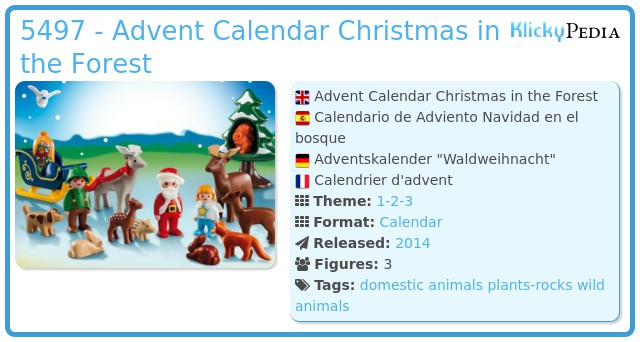 Playmobil 5497 - Advent Calendar Christmas in the Forest