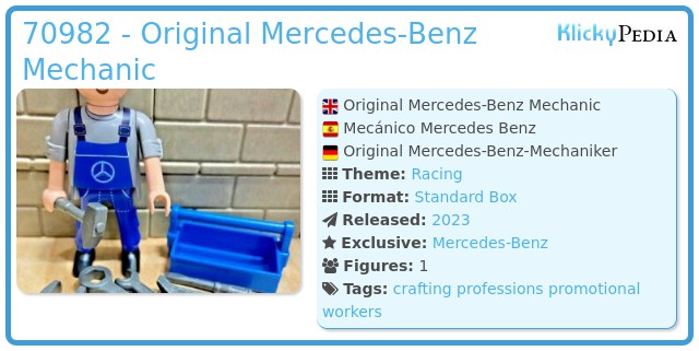 Playmobil 70982 - Original Mercedes-Benz Mechanic