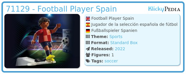 Playmobil 71129 - Football Player Spain