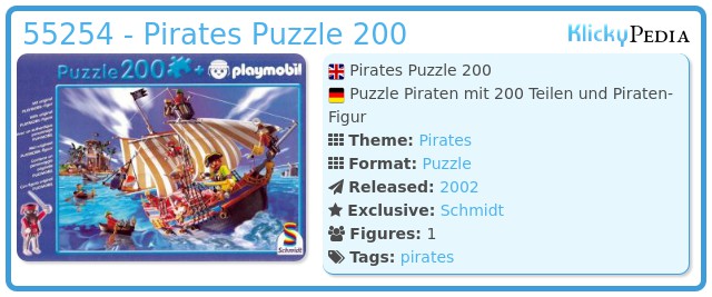 Playmobil 55254 - Pirates Puzzle 200