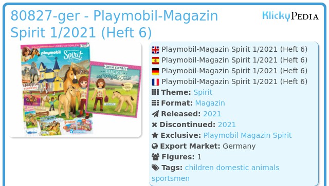 Playmobil 80827-ger - Playmobil-Magazin Spirit 1/2021 (Heft 6)
