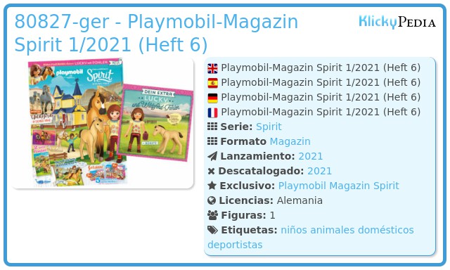 Playmobil 80827-ger - Playmobil-Magazin Spirit 1/2021 (Heft 6)