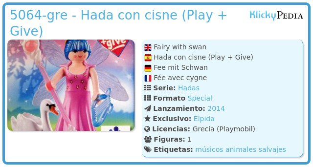 Playmobil 5064-gre - Hada con cisne (Play + Give)