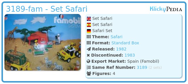 Playmobil 3189-fam - Set Safari