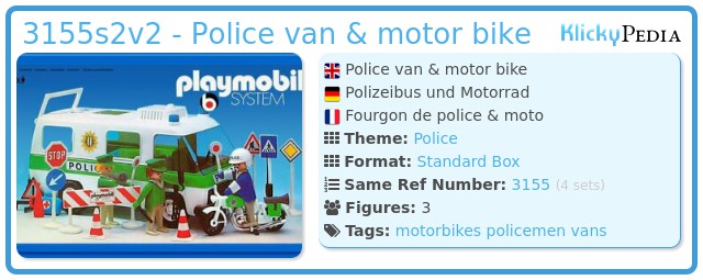 Playmobil 3155s2v2 - Police van & motor bike