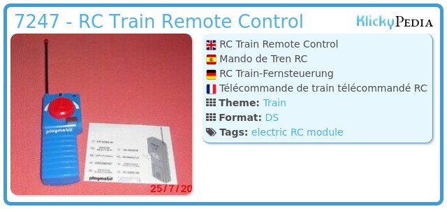 Playmobil 7247 - RC Train Remote Control
