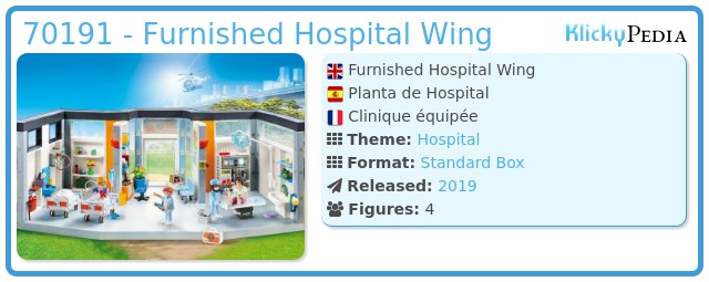 Playmobil 70191 - Furnished Hospital Wing