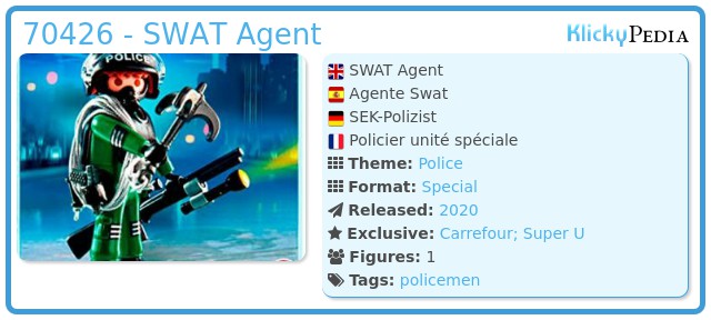 Playmobil 70426 - SWAT Agent
